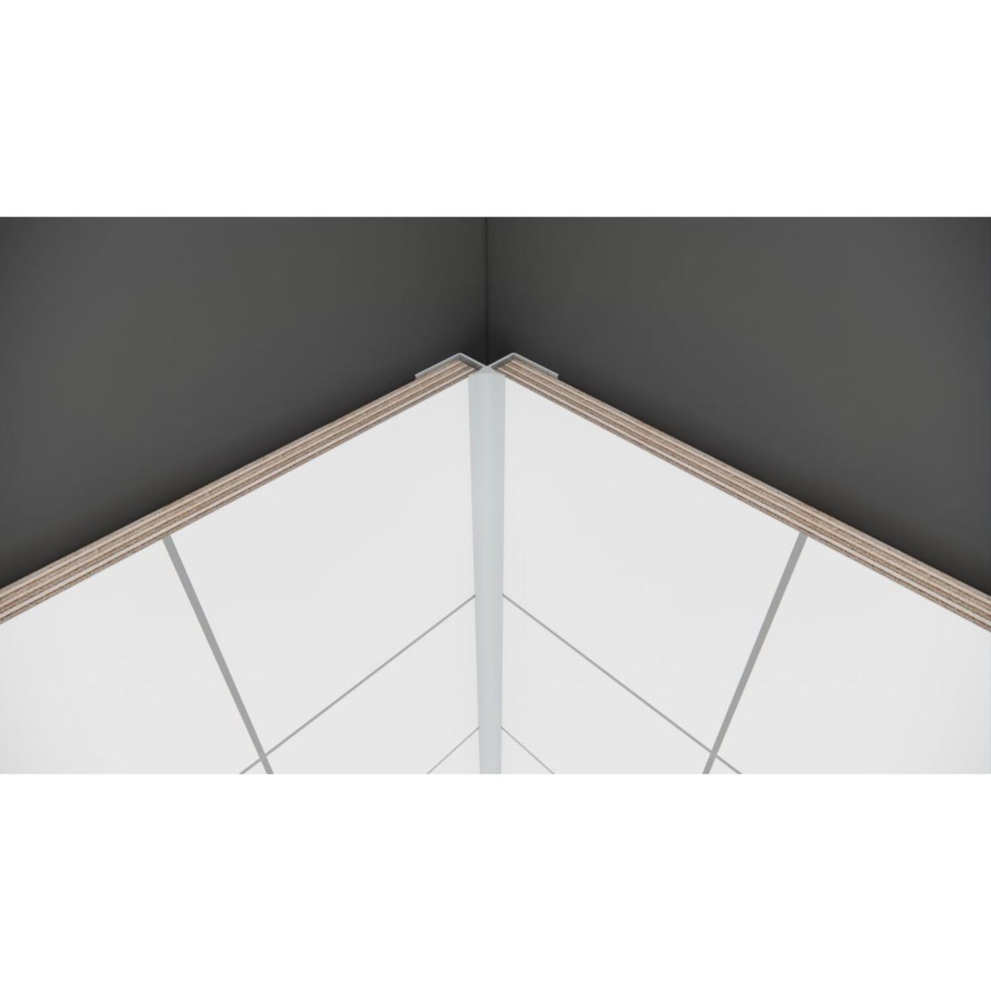 Aluminium 135° Internal Profile 2.4m