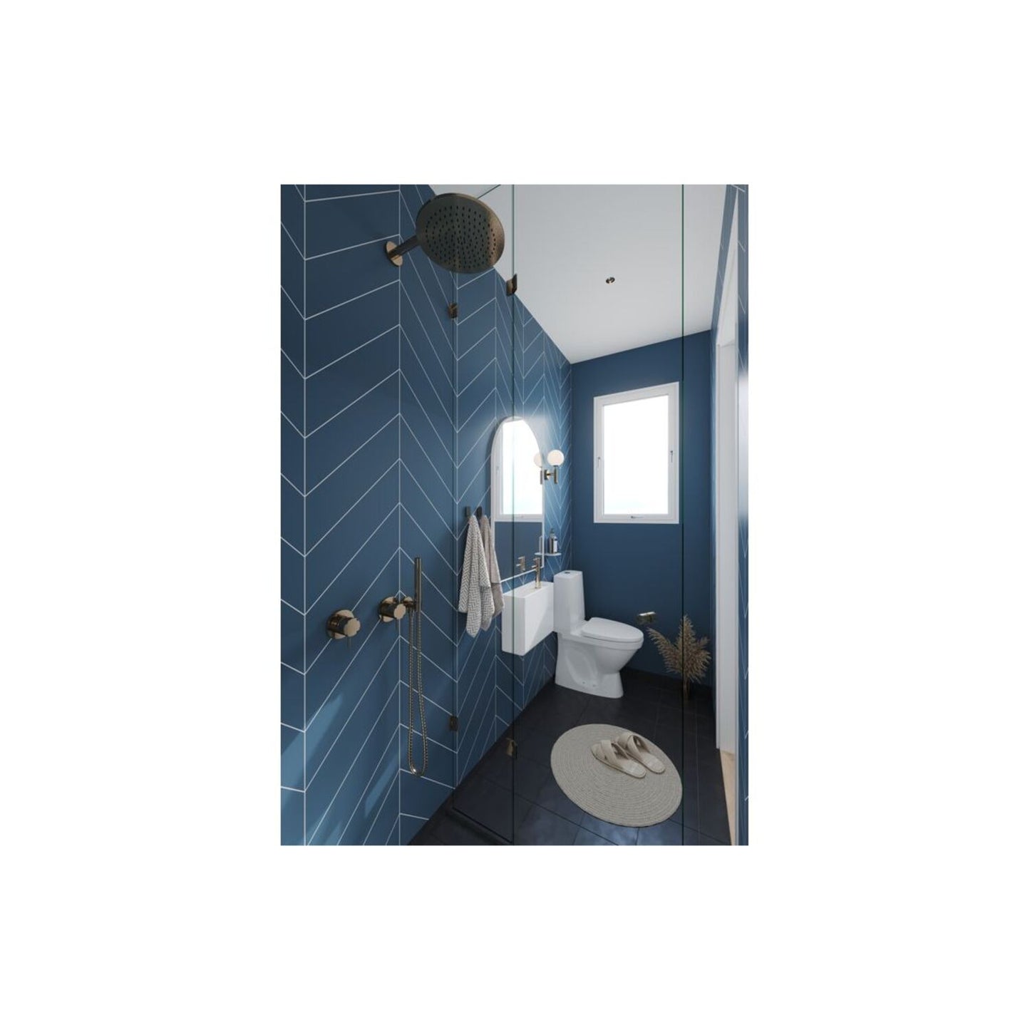 Urban - Dusty Blue (Chevron)