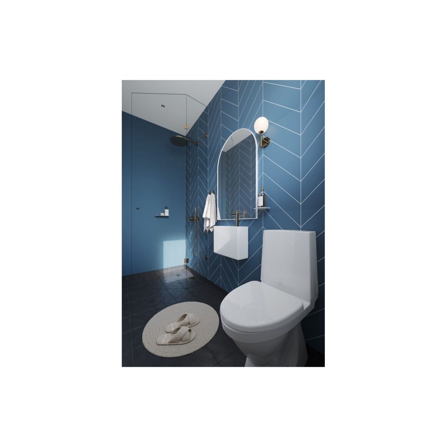 Urban - Dusty Blue (Chevron)