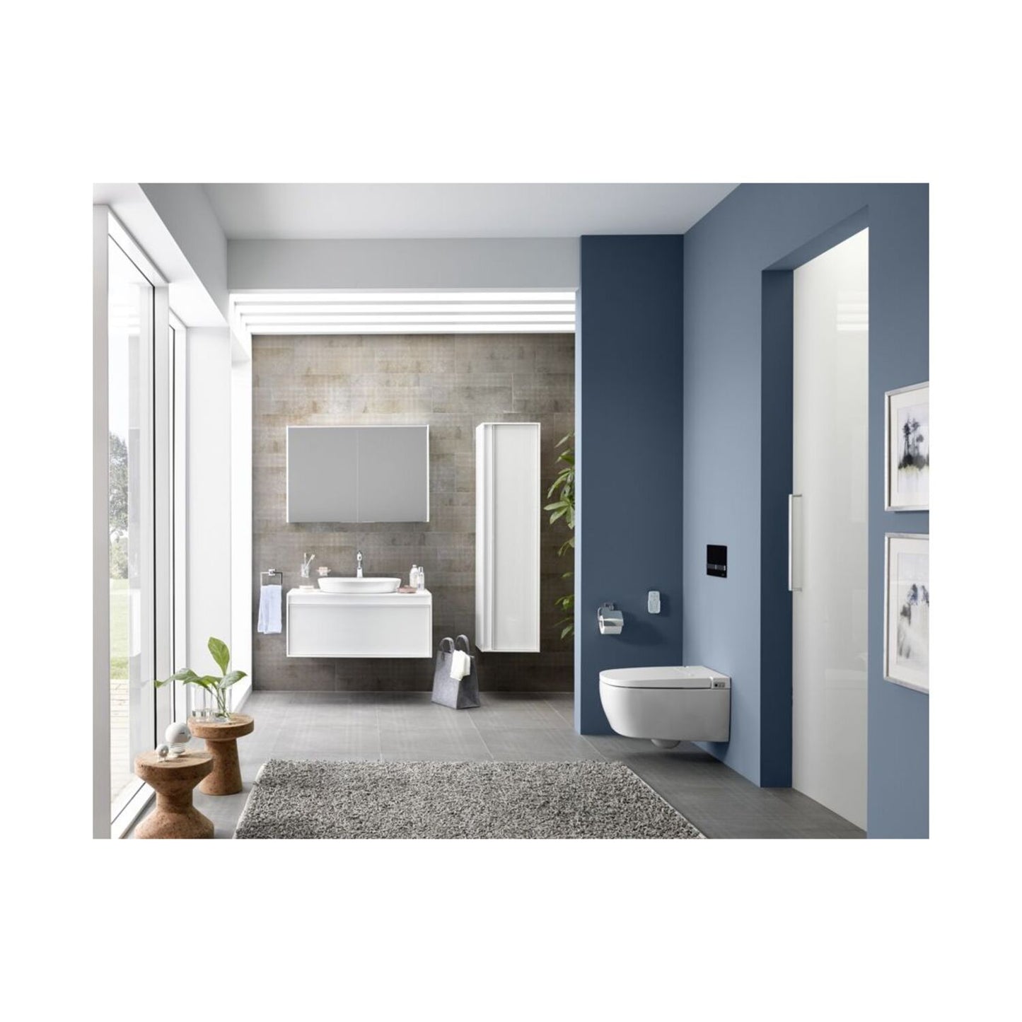 VitrA Q-Line Toilet Roll Holder w/Cover - Chrome
