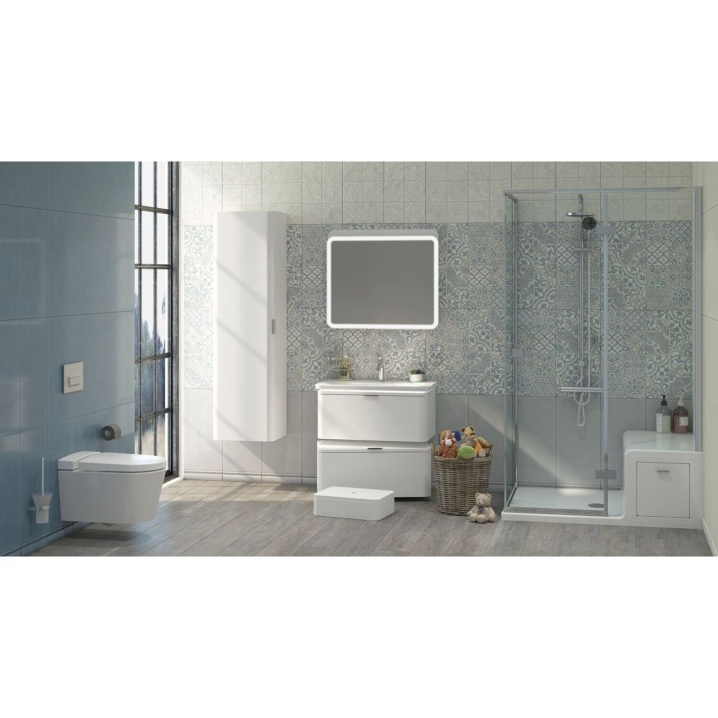VitrA Q-Line WC Brush Holder - Chrome