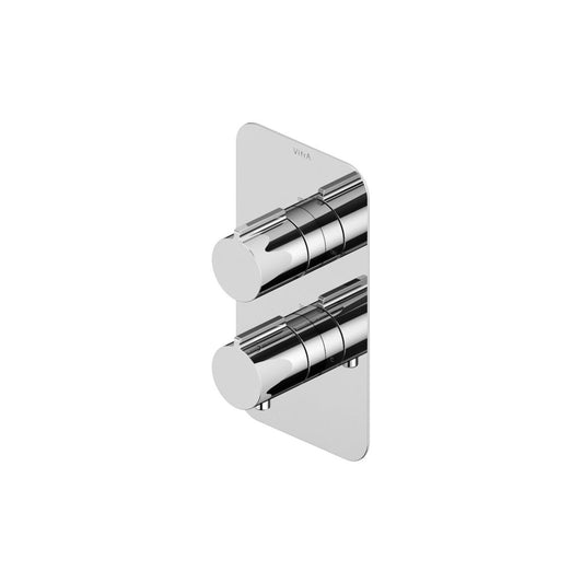 VitrA Aquaheat Soft Square Thermostatic 1-Way Shower Mixer - Chrome