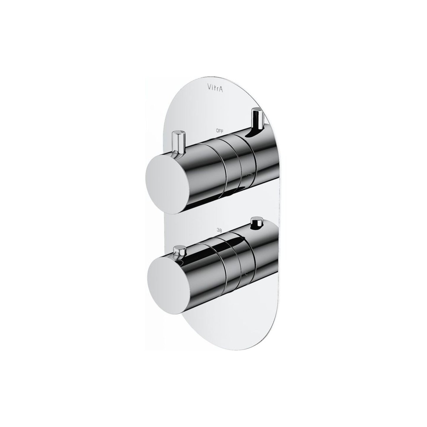 VitrA Aquaheat Round Thermostatic 2-Way Shower Mixer - Chrome