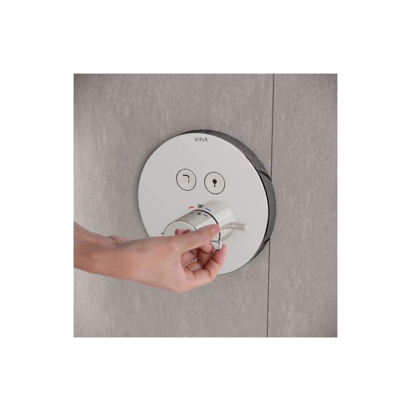 Vitra Aquacontrol Round Concealed Thermostatic 2-Way Bath Mixer
