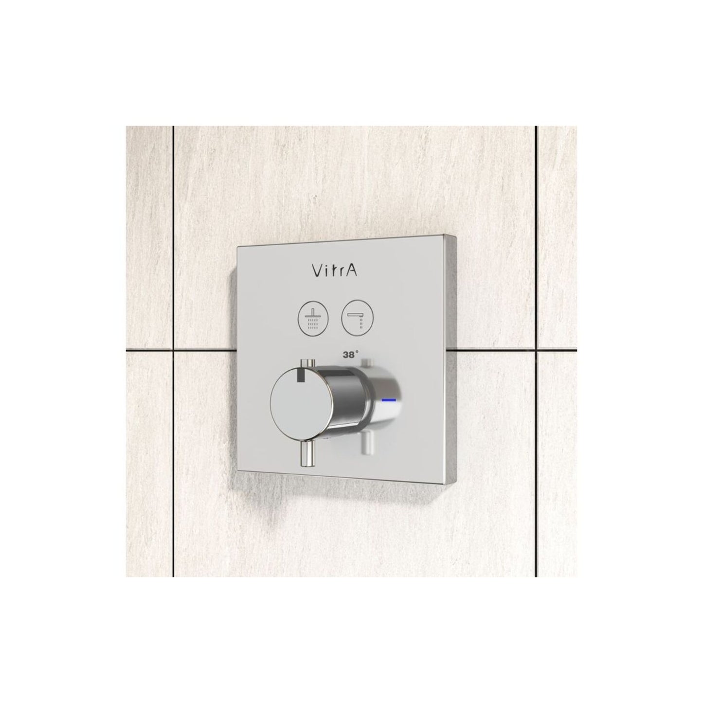 Vitra Aquacontrol Square Concealed Thermostatic 2-Way Bath Mixer