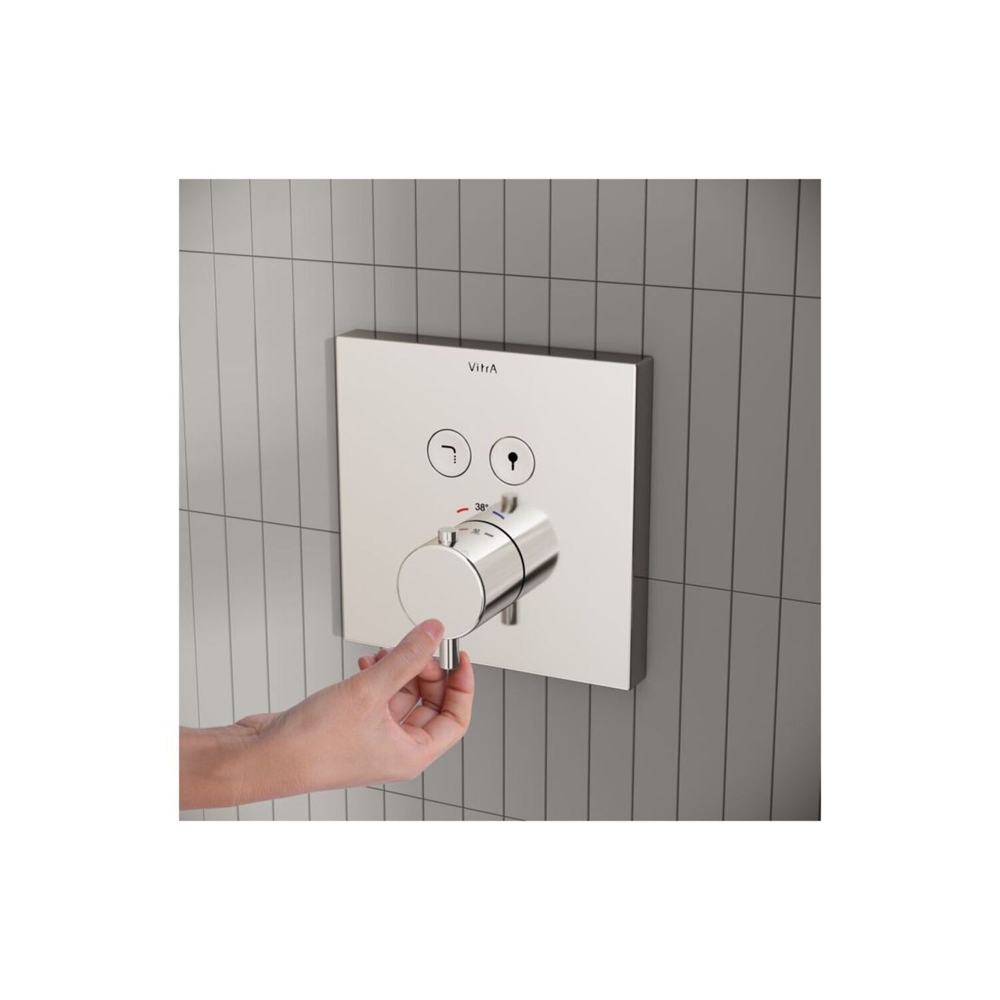 Vitra Aquacontrol Square Concealed Thermostatic 2-Way Bath Mixer