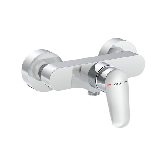 VitrA Flow Round Wall Mounted Shower Mixer - Chrome