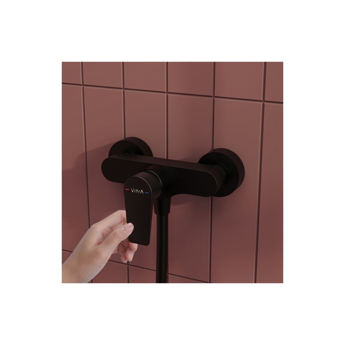 Vitra Flow Square Wall Mounted Shower Mixer
