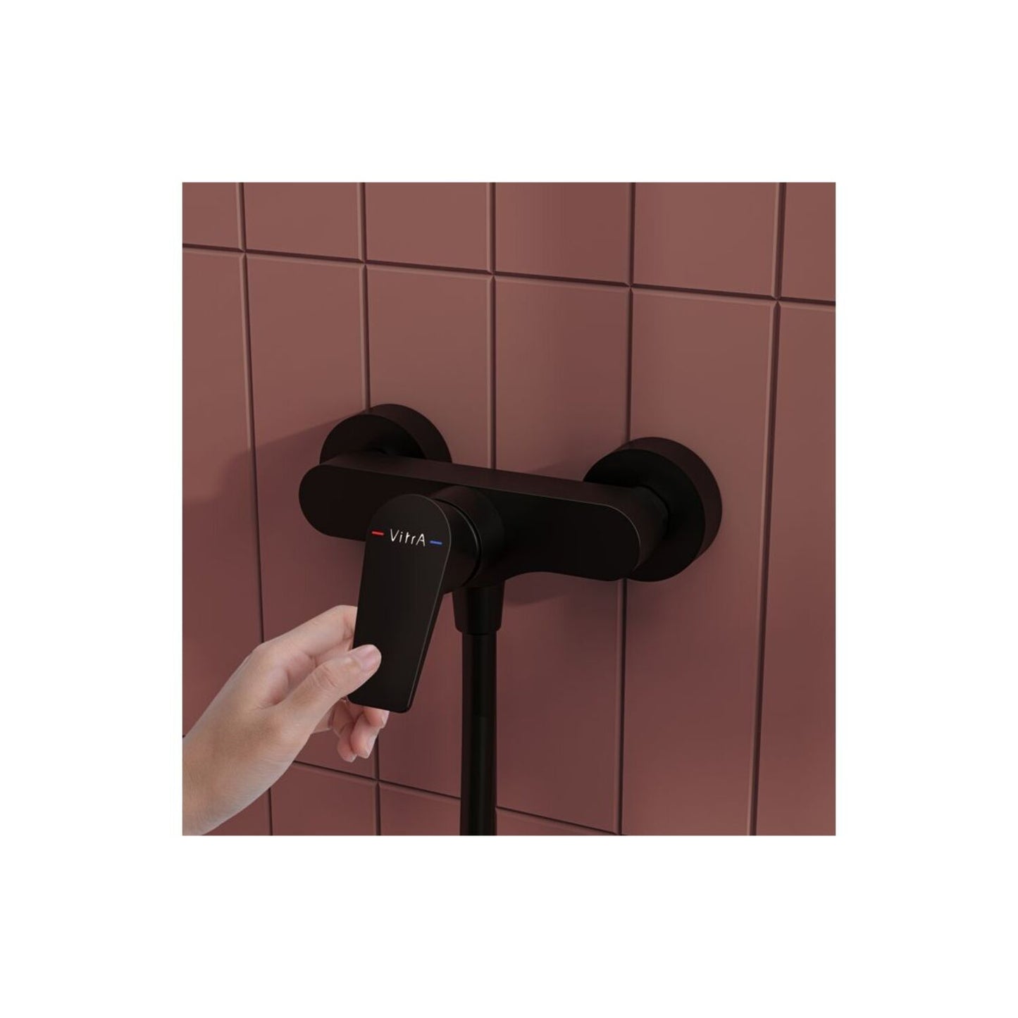 Vitra Flow Square Wall Mounted Shower Mixer