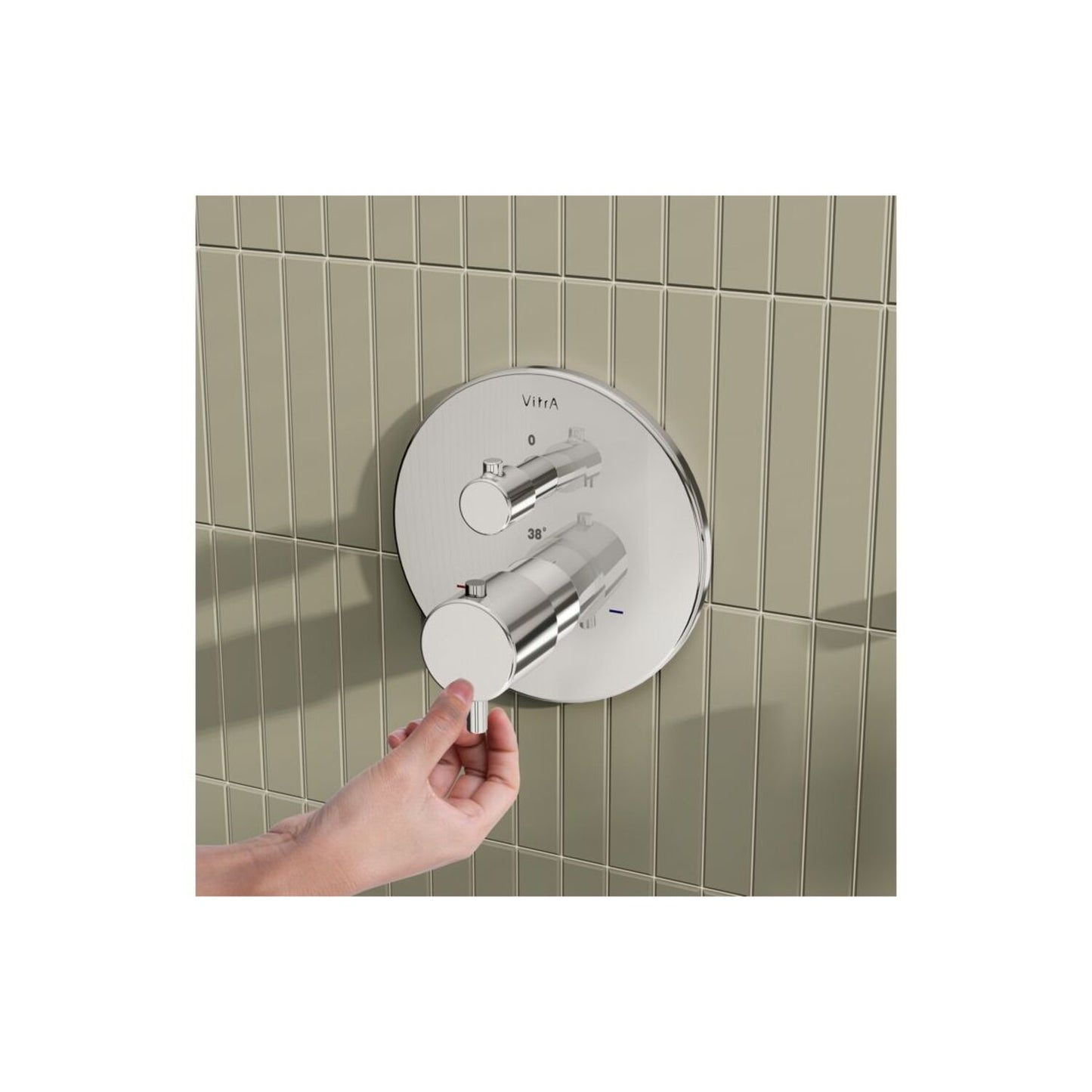 Vitra Root Round Integrated Thermostatic Bath/Shower Mixer Valve