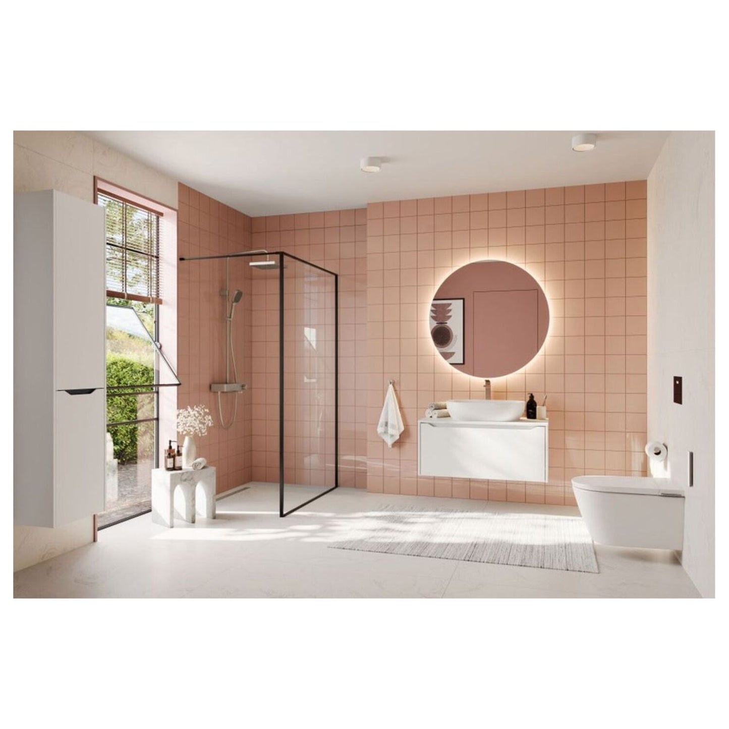 Vitra Aqua Core Round Shower System W/250mm Showerhead & Handshower