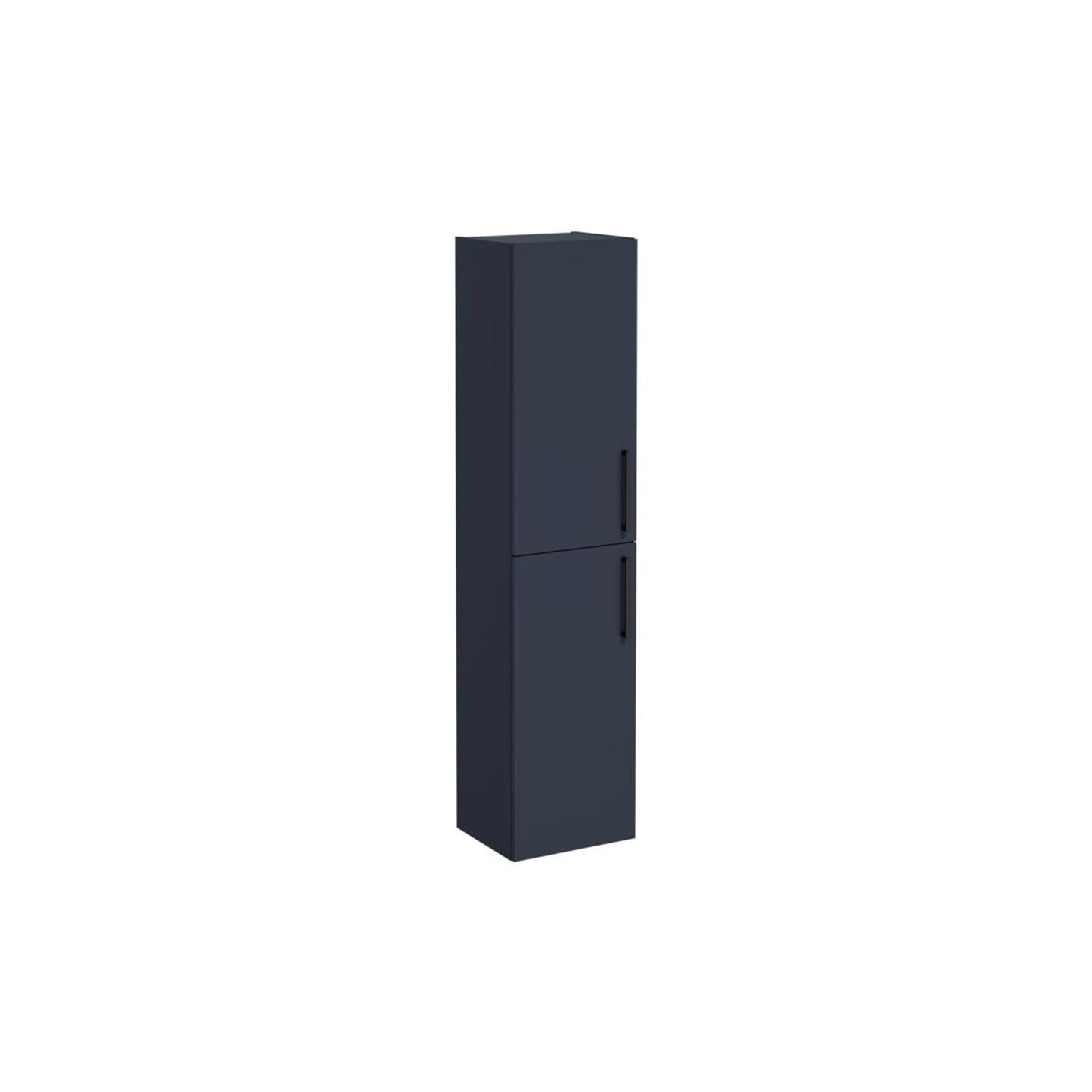 VitrA Root Flat 40cm 2 Door Tall Unit (LH Hinge) - Matt Dark Blue