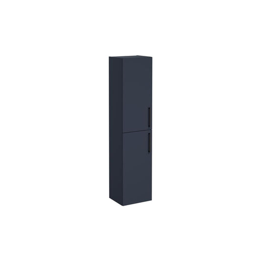 VitrA Root Flat 40cm 2 Door Tall Unit (LH Hinge) - Matt Dark Blue