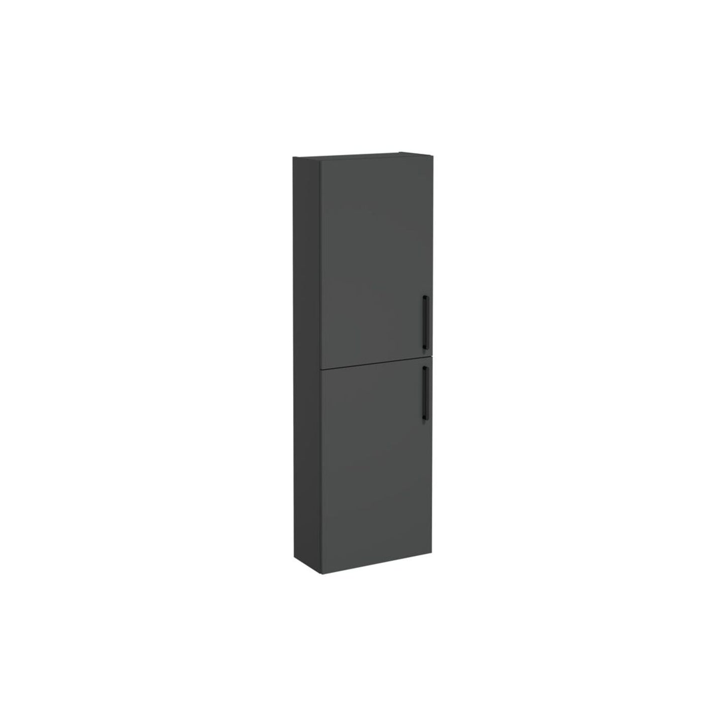 VitrA Root Flat 55cm 2 Door Slim Tall Unit (LH Hinge) - Matt Storm Grey