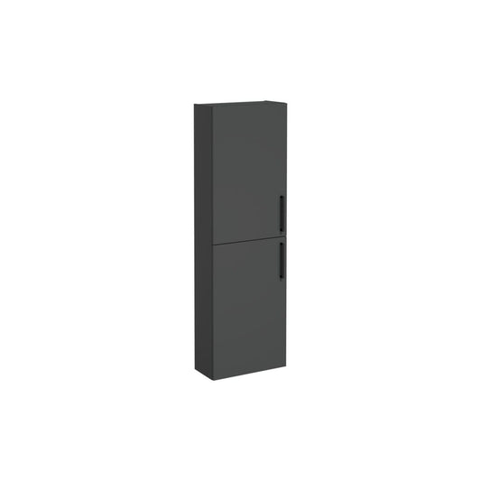 VitrA Root Flat 55cm 2 Door Slim Tall Unit (LH Hinge) - Matt Storm Grey