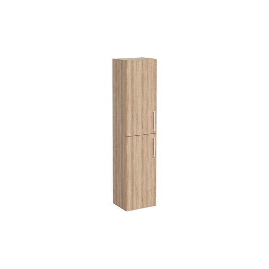 VitrA Root Flat 40cm 2 Door Tall Unit (LH Hinge) - Natural Oak