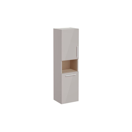 VitrA Root Flat 40cm 2 Door Semi-Tall Unit w/Laundry Basket (LH Hinge) - Bright Sahara Beige