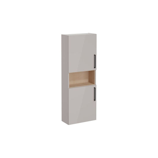 VitrA Root Flat 55cm 2 Door Semi-Tall Unit (LH Hinge) - Bright Sahara Beige