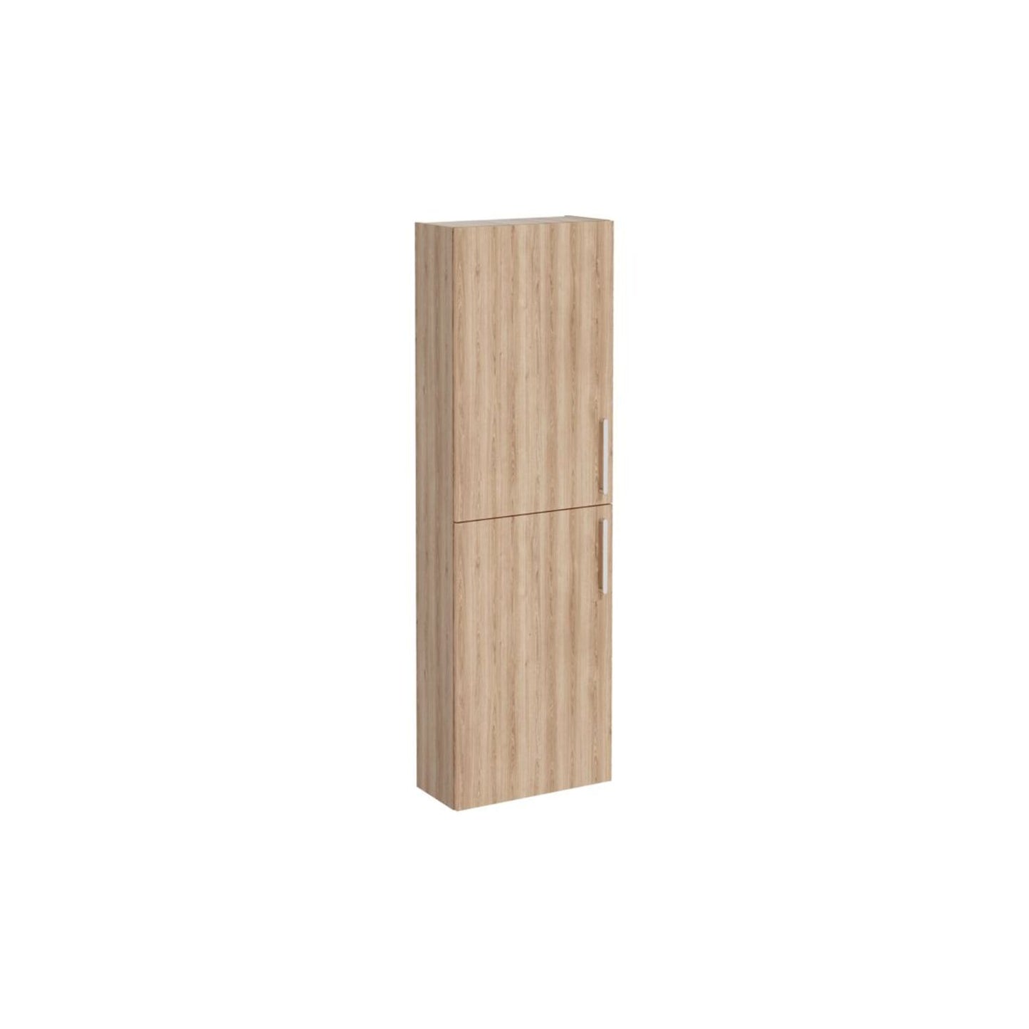 VitrA Root Flat 55cm 2 Door Slim Tall Unit (LH Hinge) - Natural Oak