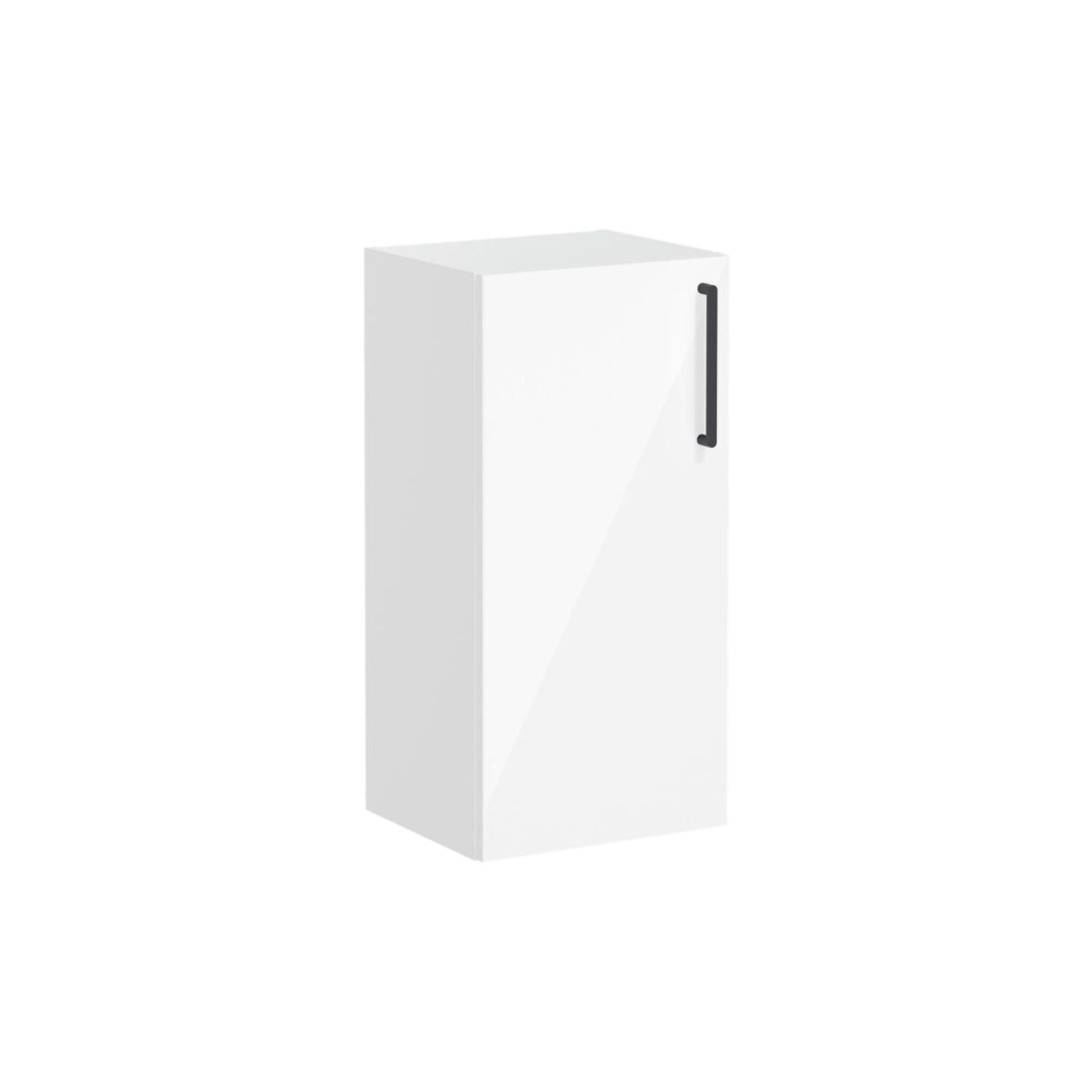 VitrA Root Flat 40cm 1 Door Lower/Base Unit (LH Hinge) - High Gloss White