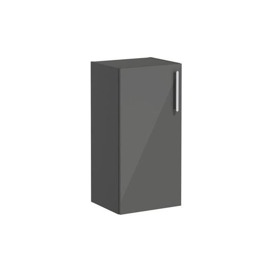 VitrA Root Flat 40cm 1 Door Lower/Base Unit (LH Hinge) - Anthracite High Gloss