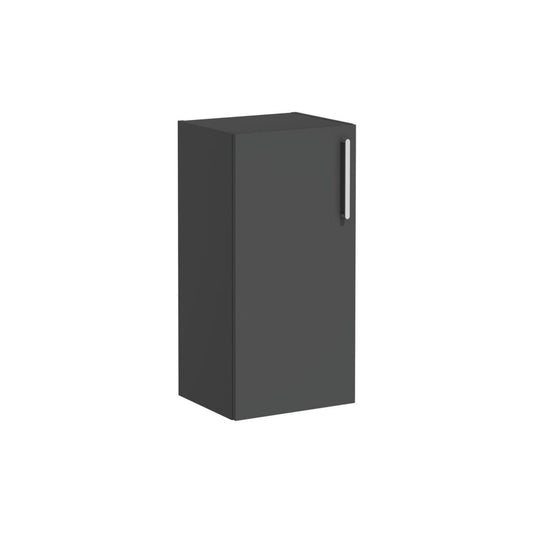 VitrA Root Flat 40cm 1 Door Lower/Base Unit (LH Hinge) - Matt Storm Grey