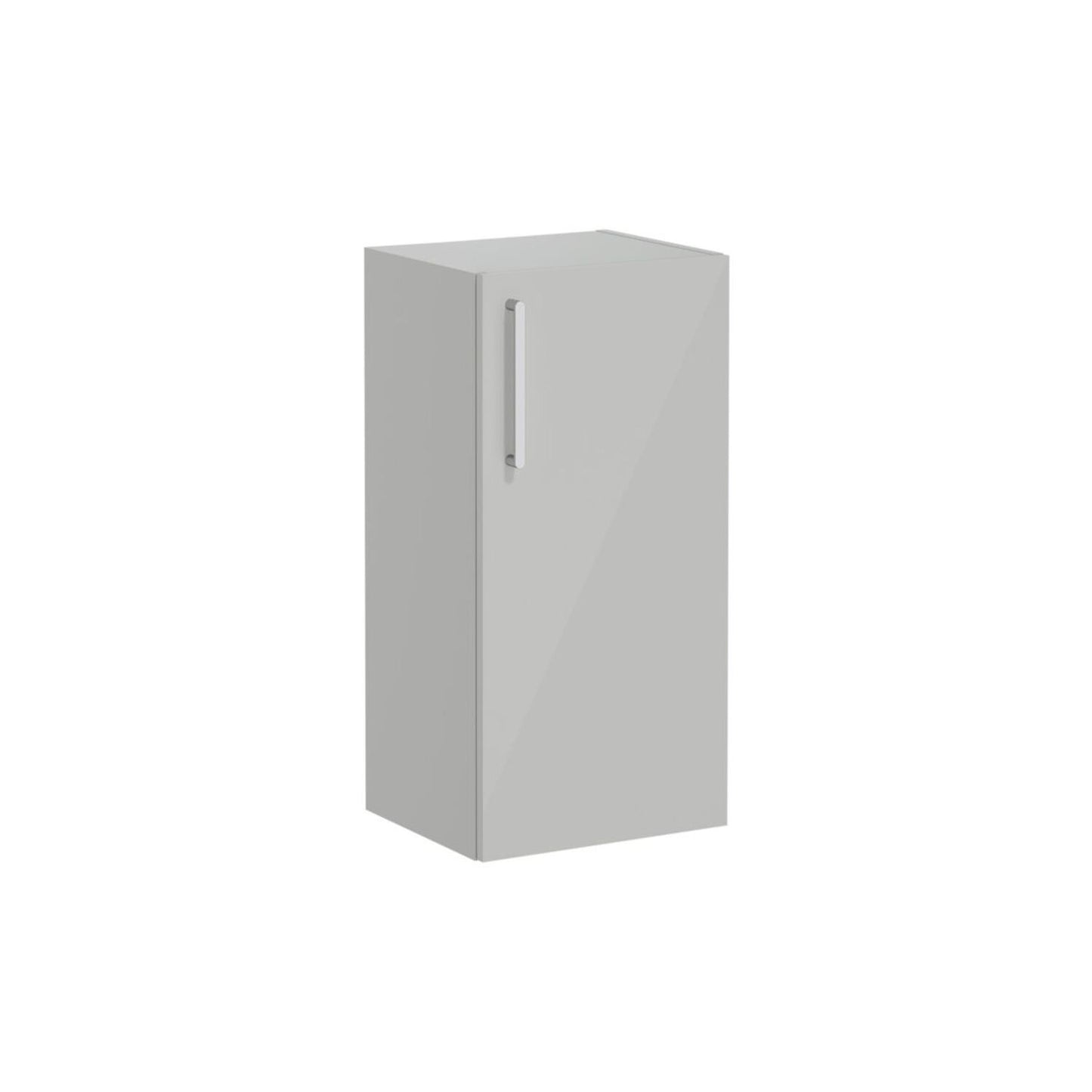 VitrA Root Flat 40cm 1 Door Lower/Base Unit (RH Hinge) - Shiny Pearl Grey