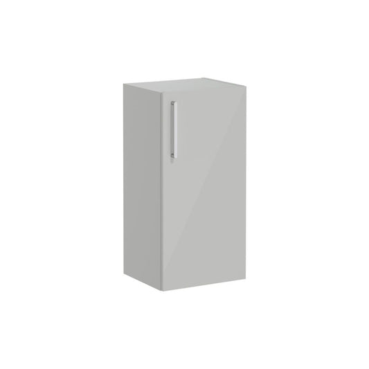 VitrA Root Flat 40cm 1 Door Lower/Base Unit (RH Hinge) - Shiny Pearl Grey
