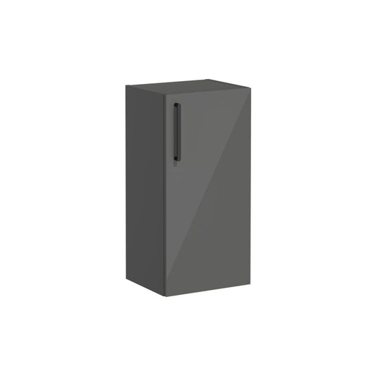 VitrA Root Flat 40cm 1 Door Lower/Base Unit (RH Hinge) - Anthracite High Gloss