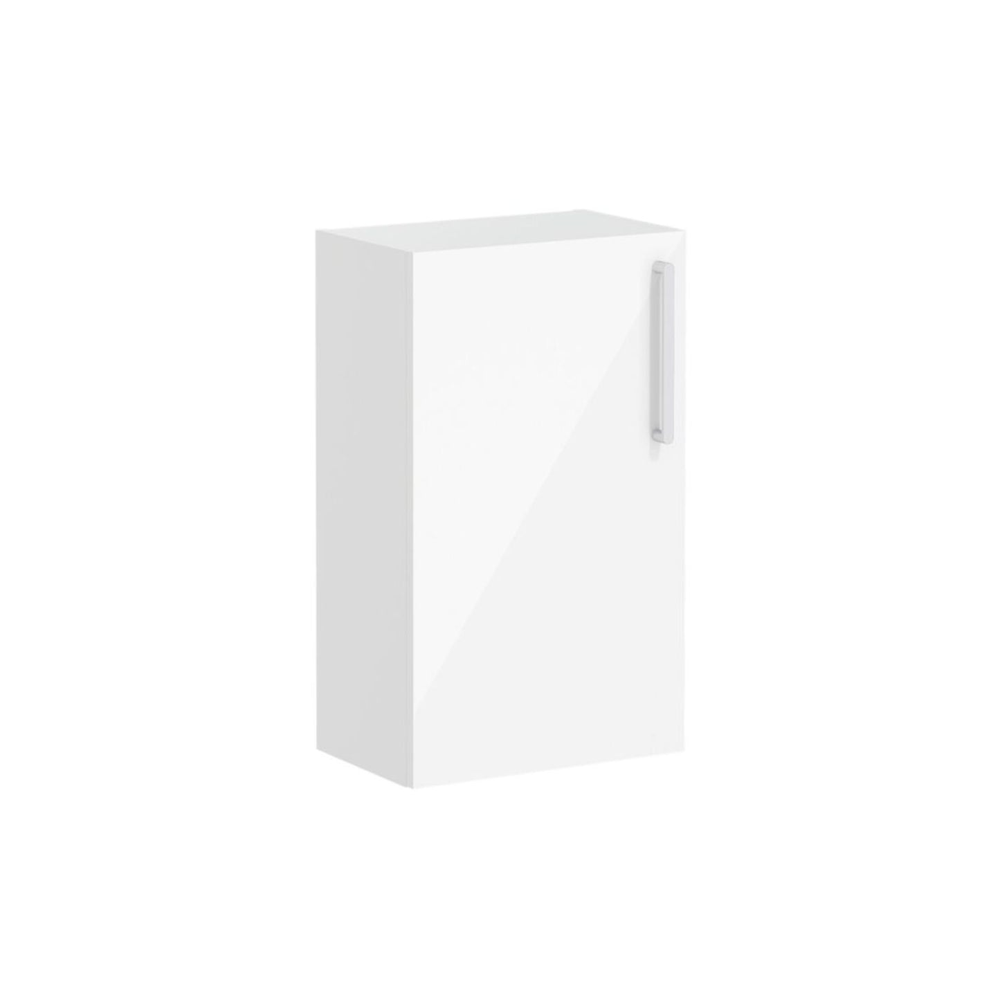VitrA Root Flat 40cm 1 Door Slim Lower/Base Unit (LH Hinge) - High Gloss White