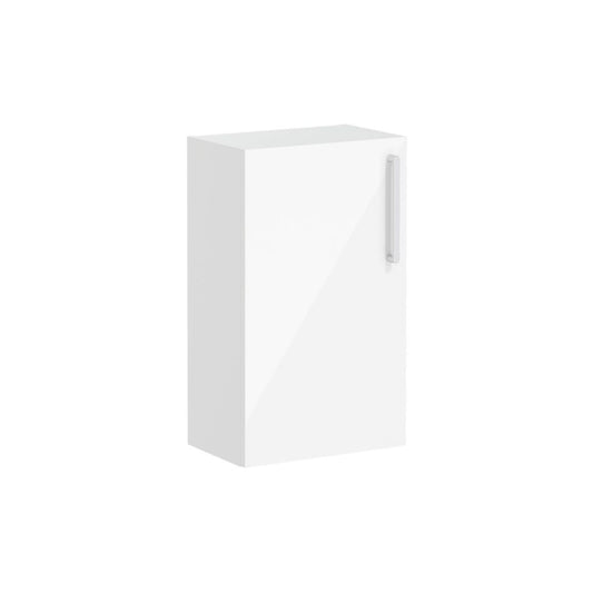VitrA Root Flat 40cm 1 Door Slim Lower/Base Unit (LH Hinge) - High Gloss White