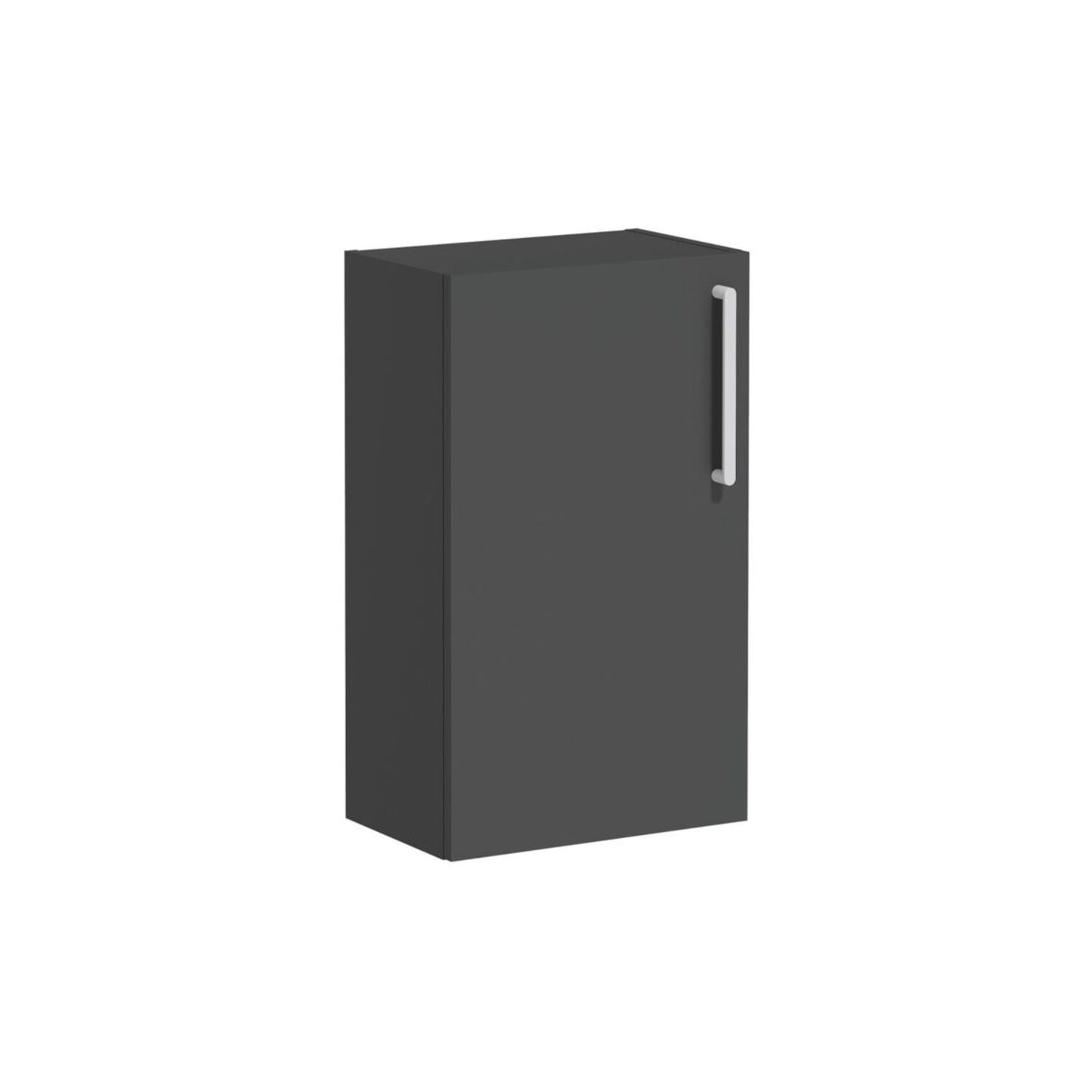 VitrA Root Flat 40cm 1 Door Slim Lower/Base Unit (LH Hinge) - Matt Storm Grey