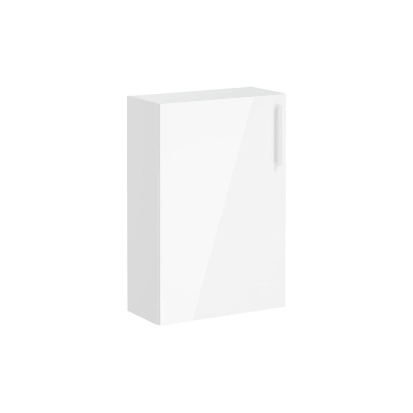 VitrA Root Flat 55cm 1 Door Slim Lower/Base Unit (LH Hinge) - High Gloss White