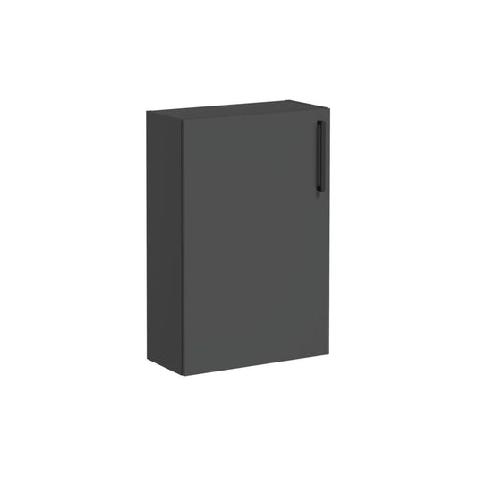 VitrA Root Flat 55cm 1 Door Slim Lower/Base Unit (LH Hinge) - Matt Storm Grey