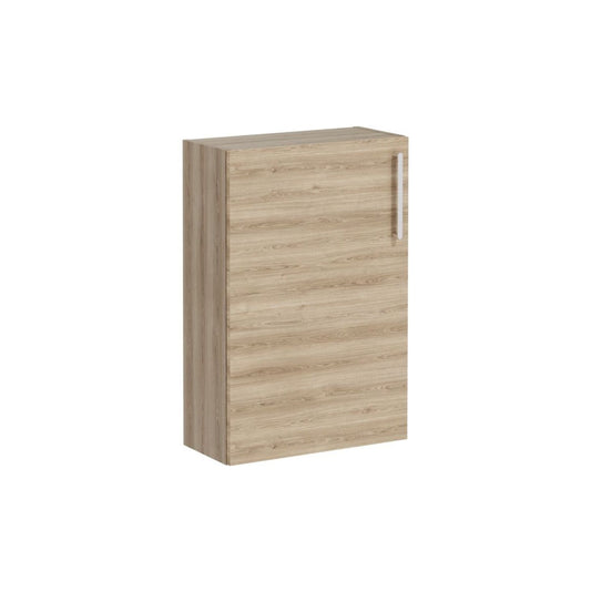 VitrA Root Flat 55cm 1 Door Slim Lower/Base Unit (LH Hinge) - Natural Oak