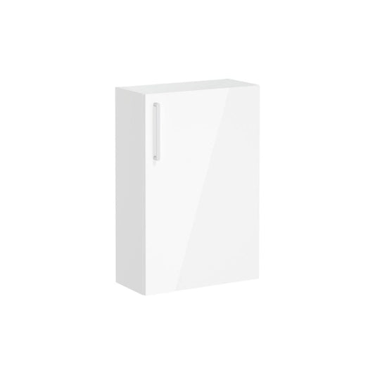 VitrA Root Flat 55cm 1 Door Slim Lower/Base Unit (RH Hinge) - High Gloss White