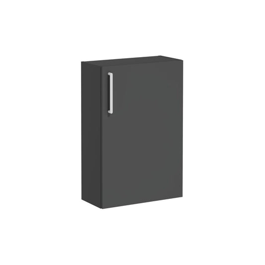 VitrA Root Flat 55cm 1 Door Slim Lower/Base Unit (RH Hinge) - Matt Storm Grey