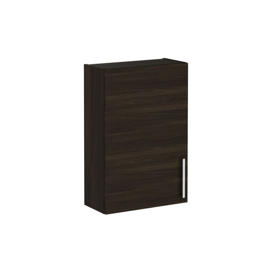 VitrA Root Flat 60cm 1 Door Upper/Wall Unit (LH Hinge) - Walnut