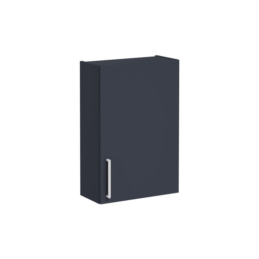VitrA Root Flat 60cm 1 Door Upper/Wall Unit (RH Hinge) - Matt Dark Blue