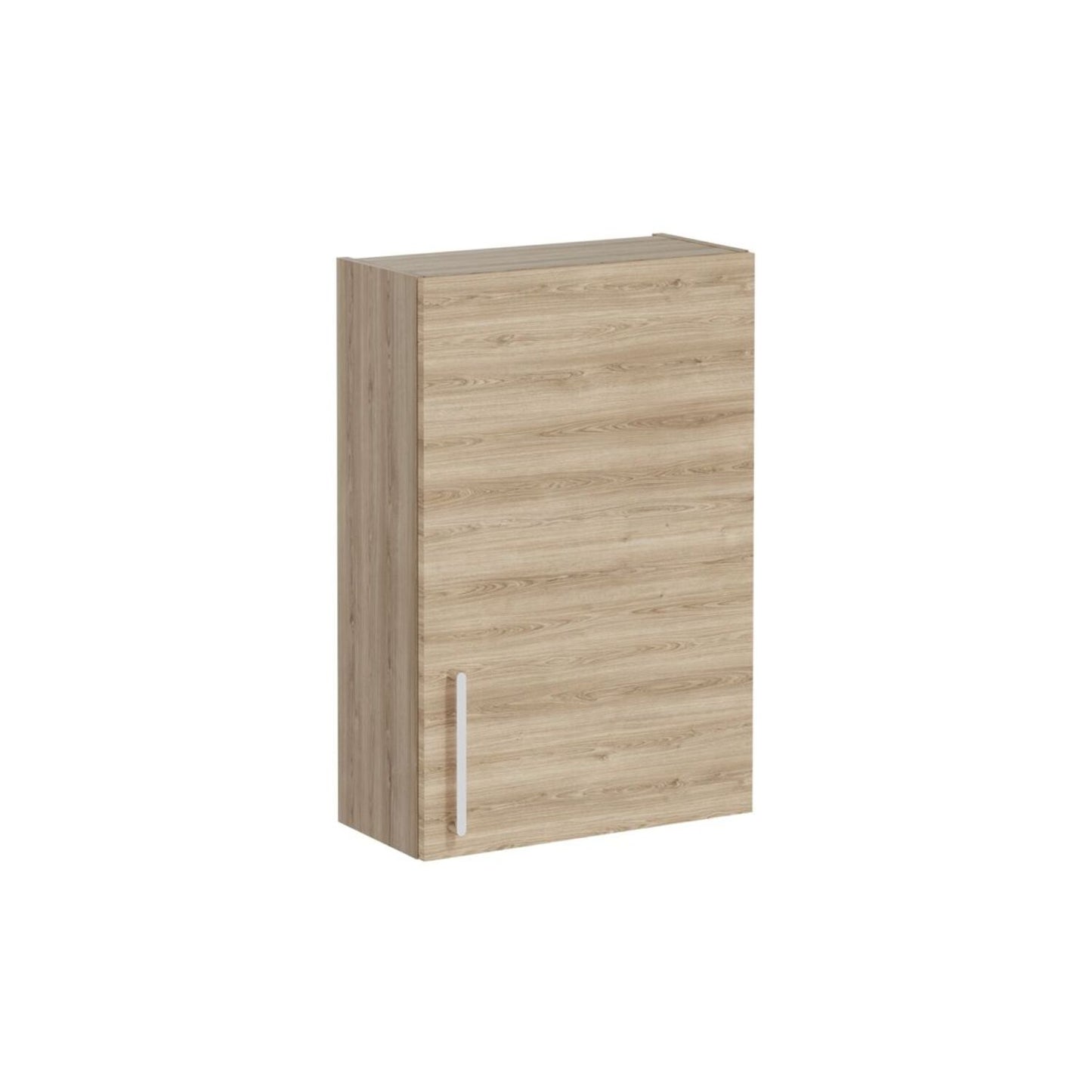 VitrA Root Flat 60cm 1 Door Upper/Wall Unit (RH Hinge) - Natural Oak