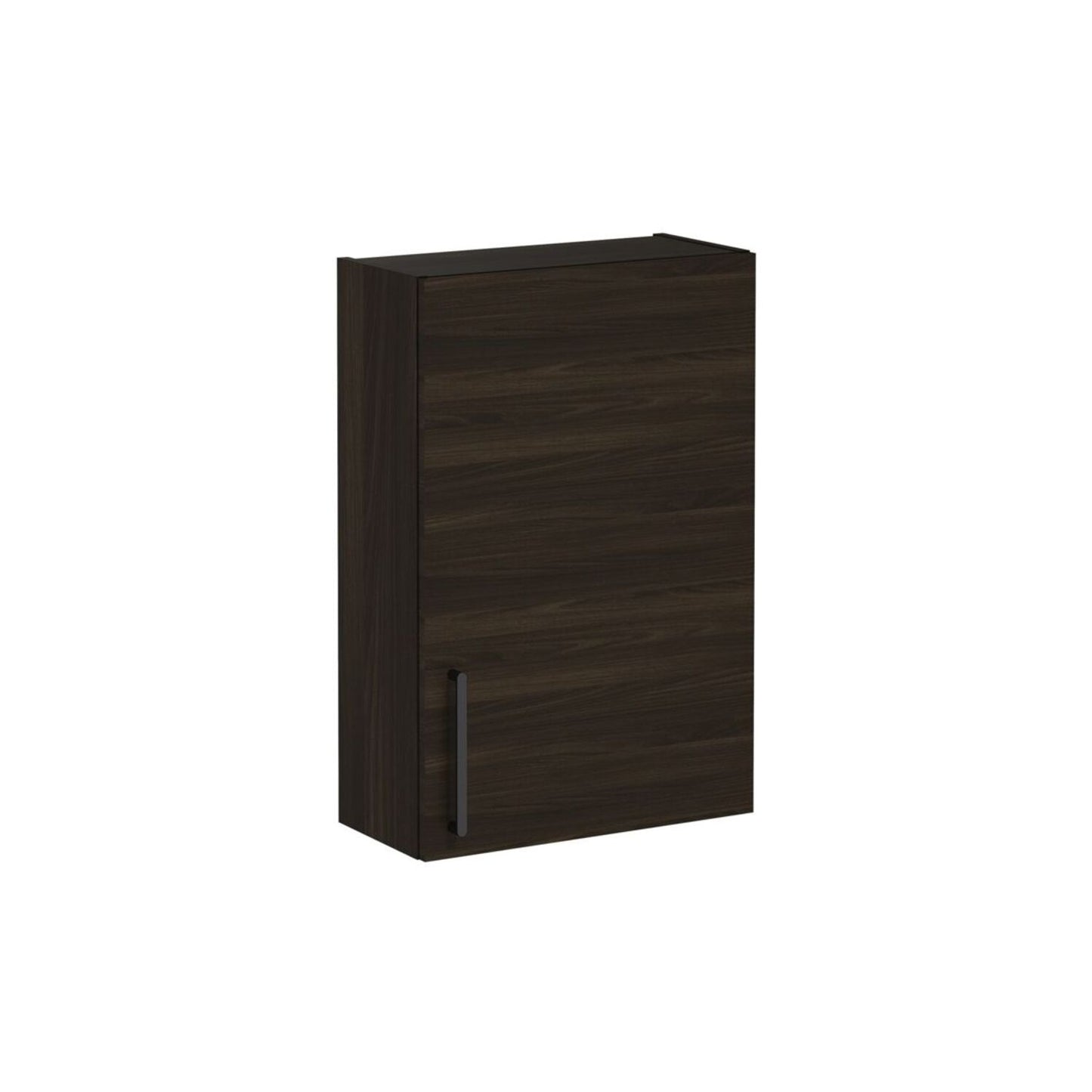 VitrA Root Flat 60cm 1 Door Upper/Wall Unit (RH Hinge) - Walnut