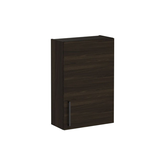 VitrA Root Flat 60cm 1 Door Upper/Wall Unit (RH Hinge) - Walnut