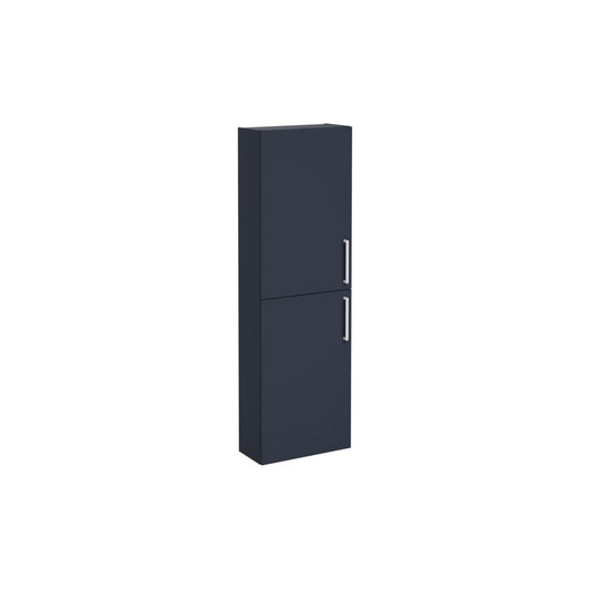 VitrA Root Flat 55cm 2 Door Slim Tall Unit (LH Hinge) - Matt Dark Blue