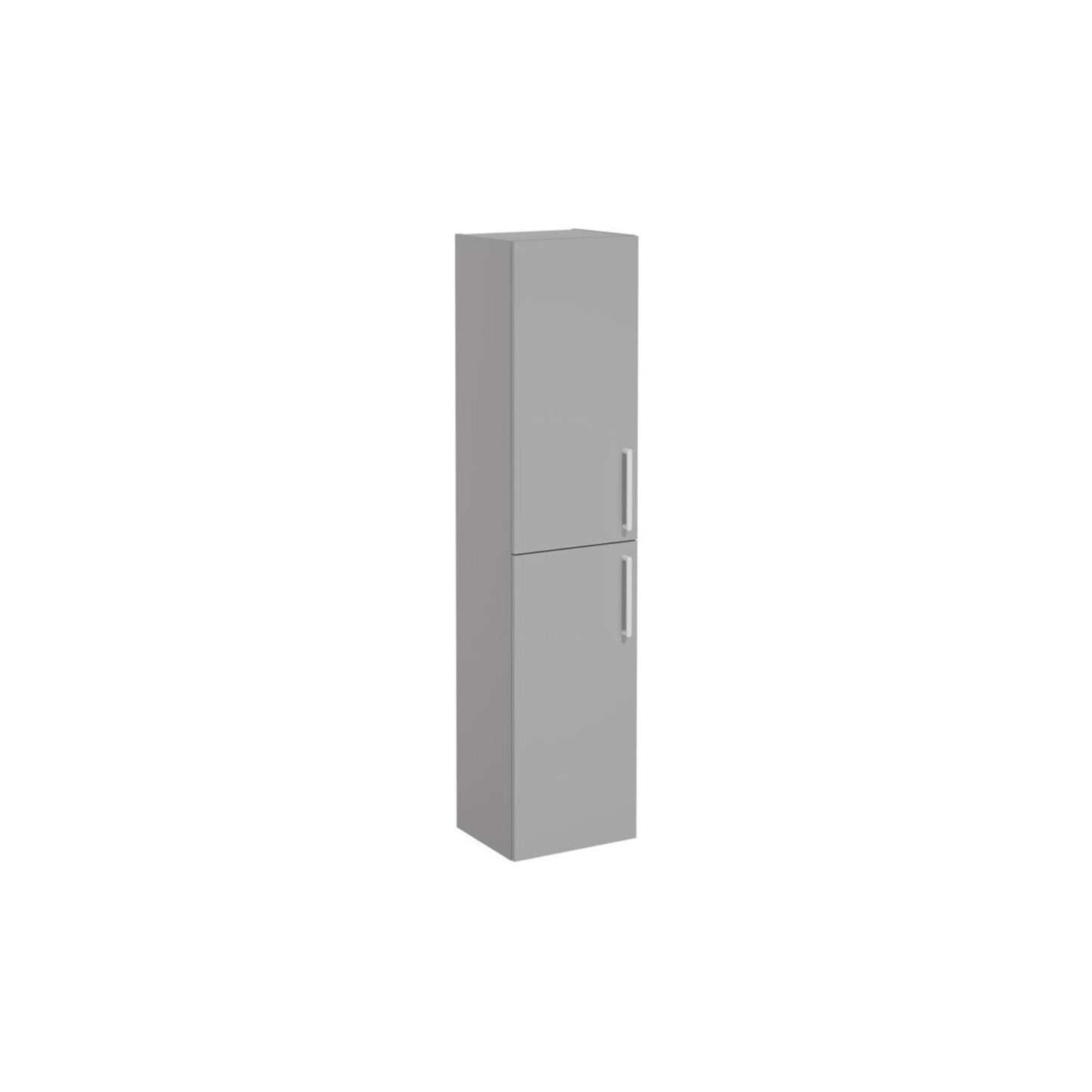 VitrA Root Flat 40cm 2 Door Tall Unit (LH Hinge) - Matt Rock Grey