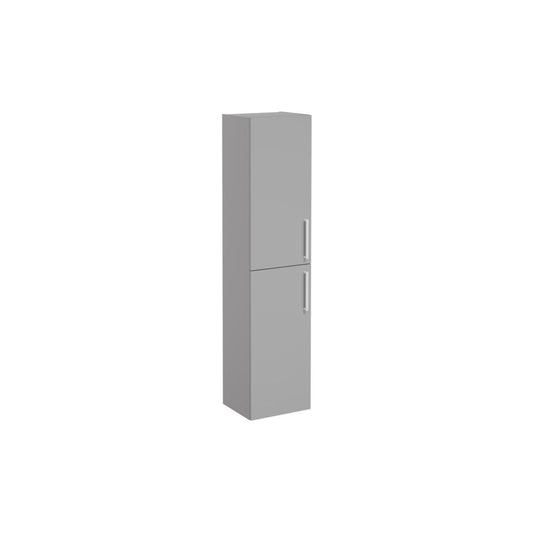 VitrA Root Flat 40cm 2 Door Tall Unit (LH Hinge) - Matt Rock Grey