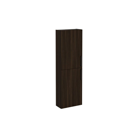 VitrA Root Flat 55cm 2 Door Slim Tall Unit (LH Hinge) - Walnut