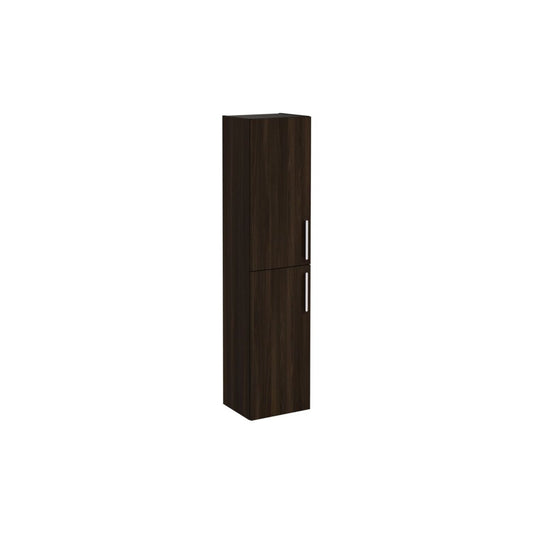 VitrA Root Flat 40cm 2 Door Tall Unit (LH Hinge) - Walnut