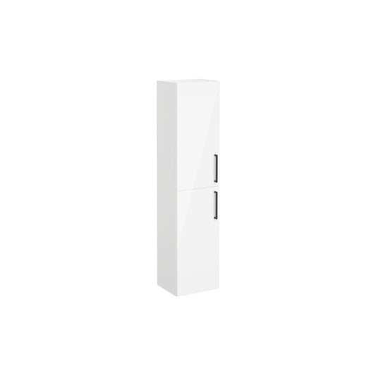 VitrA Root Flat 40cm 2 Door Tall Unit (LH Hinge) - High Gloss White