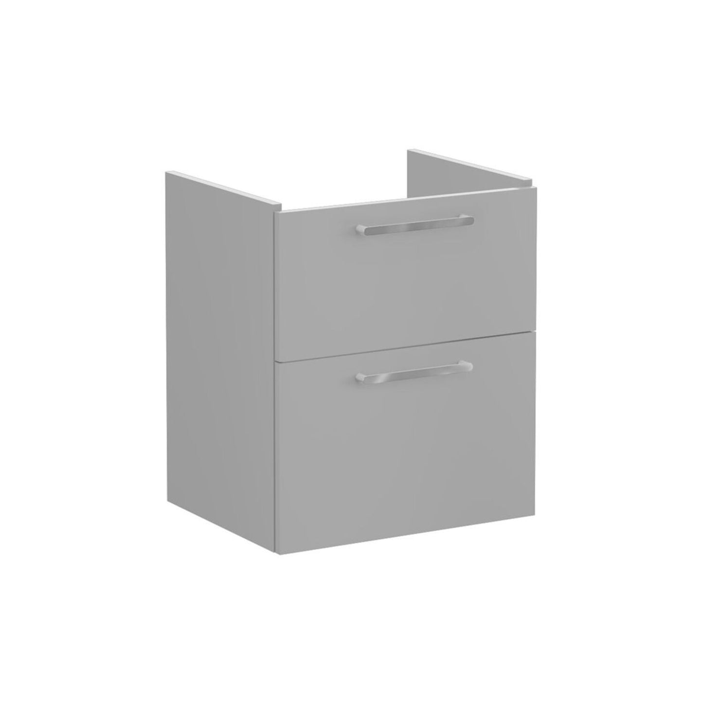 VitrA Root Flat 60cm 2 Drawer Washbasin Unit - Matt Rock Grey