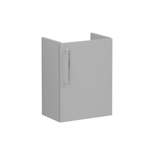 VitrA Root Flat 40cm 1 Door Wall Hung Slim Washbasin Unit (RH Hinge) - Matt Rock Grey